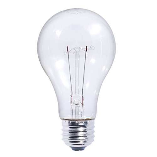 GoodBulb 60 Watt Light Bulbs, Dimmable A19 Bulb with E26 Base, Rough Service Bulb, Clear Energy-Efficient Incandescent Bulbs, 525 Lumens, 130 Volts, for Various Light Fixtures (12 Pack)