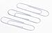 PTC Office 60PCS Colored Plastic Coated Paperclips Metal Bookmark Memo Note Paper Clip, 2-Inch, (White)