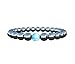 Believe London Mens Womens Hematite Magnetic Therapy Bracelet | Strong Stretch | Precious Natural Stones Healing Blue Cat Eye (8 Inch)