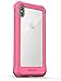 Encased iPhone Xs Max Case Pink - Full Body Clear Case with Tempered Glass Screen Protector for Apple iPhone XsMax