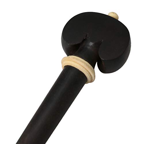 4PCS Black Ebony Violin String Tuning Pegs 4/4 Ebony-inlaid Boxwood