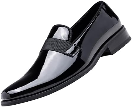FSJ Blue Men\'s Classic Slip-On Dress Loafers, Smooth Leather Comfort Shoes Genuine Leather Loafers Men main image 4
