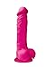 Ns Novelties Colours Pleasures Silicone 8 Inch Dildo with Suction Cup, Electric Pink