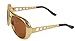 Elvis Rockstar 50’s, 60’s Style Aviator Shades, Gold Celebrity Sunglasses 1 Pair - Complete The Kings Look