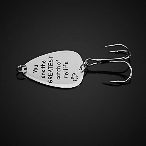 Fishing Lure Boyfriend Husband Gift - You are My Greatest Catch Keychain Valentines's Day Christmas Fisherman Gift for Men - Thumbnail 3