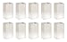 Elf Logic - Set of 10 Electric Luminary Bags (Incandescent Lights) - Plug in and Weatherproof Vellum Luminary Pathway Lighting - Reusable Luminary Bags - Perfect Outdoor Luminary Lights