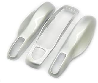3 PCS Remote Start Keyless Key Case Cover Shell for Porsche Cayenne Panamera Caman 911 981 (Silver)