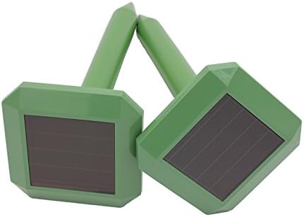 cHongc Solar Powered Mole Repeller Ultrasonic Repellent outdoor Waterproof Deterrent Spike (2-Pack)
