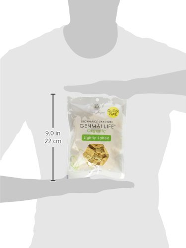 Muso From Japan Genmai Life, Organic Brown Rice Crackers, Lightly Salted, 2.1 Ounce