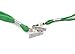 Black Lanyard 50 Pcs Black Lanyards with Swivel Hook Bulk 17.5-Inch Badge Nylon Lanyards for ID Name Card (Black) (Green3)