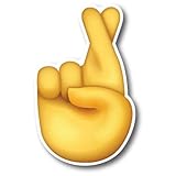 Magnet Me Up Fingers Crossed Hand Emoticon Magnet