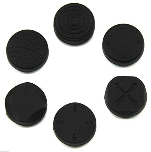 1 Set Analog Silicone Thumb Stick Grip Joystick Caps Cover for PSV 1000 2000 Black