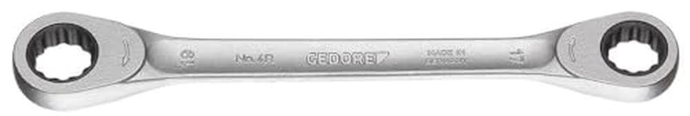 Gedore 4R-10X13 10 x 13 mm Double Ring Ratchet Spanner - Silver