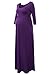 Jinson Women's Basic 3/4 Sleeve Maternity Long Maxi Dress Vestido with Empire Waist for Pregnancy