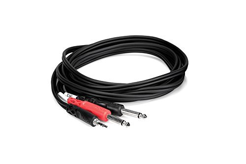 Hosa-CMP-159-PAK5-35-mm-TRS-to-Dual-14-inch-TS-Stereo-Breakout-Cable-3-feet-10-Pack