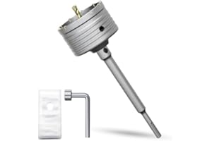 METOTY 4" Concrete Hole Saw,102mm Masonry Hole Saw, with 220mm SDS Plus Shank Connecting Rod for Concrete Brick Cement Stone 