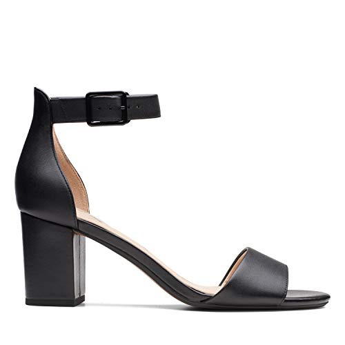 Clarks Deva Mae, Zapatos Mujer, Black Leather, 36 EU