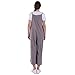 Women's Jumpsuits Casual Long Rompers Wide Leg Baggy Bibs Overalls Pants S-5XL (M, Grey)