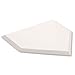 BSN Rubber Home Plate, White, 17 x 17 x 1