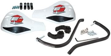 Enduro Engineering Evolution Debris Deflectors Black Bar/White Plastic 1 1/8" Renthal Twin Wall