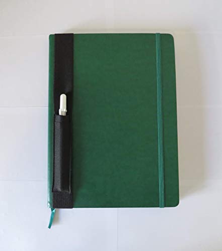 Pen Holder, Pencil Holder, Stylus Holder for Notebooks and Tablets. Handcrafted Elastic Pouch for A4 (11.7" x 8.3") Notebooks, Journals, Planners, Tablets. [Does not Include Notebook]