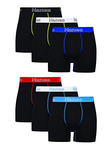 Hanes Men Underwear Boxer Briefs Pack, Moisture-Wi