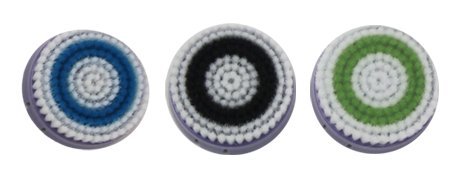 Erisonic Brush Heads Replacement for Facial Cleansing, Compatible with Erisonic Pro, 3 Count - Dark Purple， Sensitive Skin Brush Head, Deep Pore Skin Brush Head, Normal Skin Brush Head