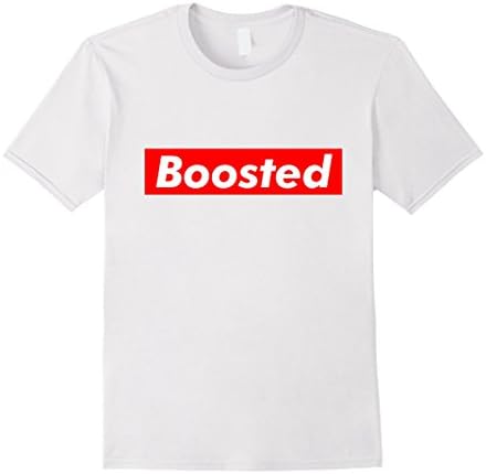 Mens JDM Boosted Turbo Drag Racing Stance T Shirt  Large White