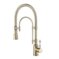 KunMai Kitchen Faucets Brushed Gold Kitchen Sink