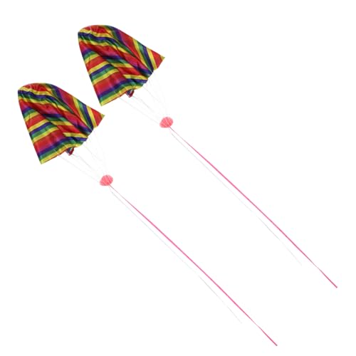NAMOARLY 2pcs Parachute Flying Toys Hand Throwing Parachutes for Boys and Girls and Outdoor Fun