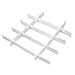 uxcell Plastic DIY Grid Drawer Divider Storage Organizer White