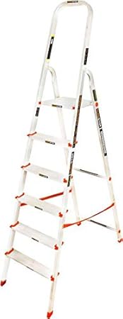 Eurostar 104 Aluminium Ladder with Platform (Silver)