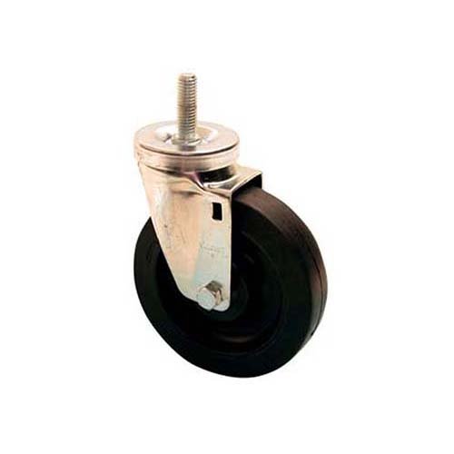 BEVERAGE AIR Medium-Duty 5" Threaded Stem Caster Black Plastic Hub 401-275