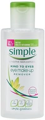 Simple Kind To Eyes Eye Make-Up Remover 125ml Sensitive Eyes Waterproof Mascara
