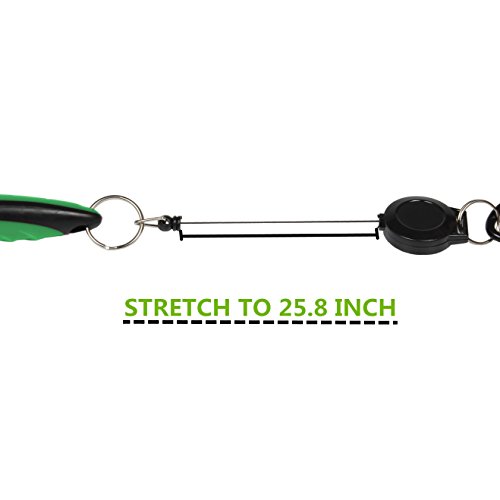 Yoport Golf Club Brush and Club Groove Cleaner 2 Ft Retractable Zip-line Aluminum Carabiner, Lightweight and Stylish, Ergonomic Design, Easily Attaches to Golf Bag(Green) - Thumbnail 4