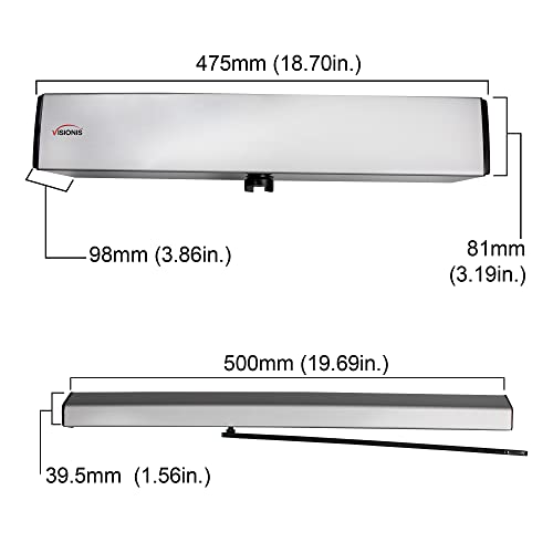 Visionis FPC8524 Slim Electric Automatic Door Opener + Closer for
