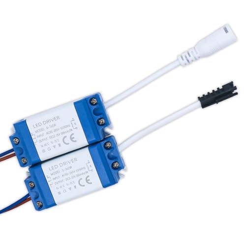 LED Driver 1-3W 4-7W 8-12W 12-18W 18-25W 25-36W LED Power Supply Unit Lighting for LED Lights Panel Lamp Driver 1PCS(Square Head,8-12W DC24-46V)