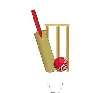 Novelty Cricket Bat, Ball and Stumps 12 Edible Stand up wafer paper cake toppers (5 – 10 BUSINESS DAYS DELIVERY FROM UK)