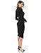 PattyBoutik Women's Mock Neck Asymmetrical Hem Ribbed Sweater Dress