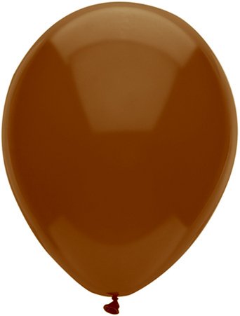 PartyMate 82227 Solid color Latex Balloons, 15-Count, Chestnut Brown - //coolthings.us