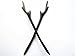 Myhsmooth Zz-bg-antlers 2 Count Hair Sticks Natural Black Sandalwood(ebony) Handmade Carved Hair Clip Shawl Hair Pins Pack of 2 Pcs :Antler