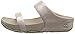 FitFlop Women's Lulu Shimmersuede Slide Sandal, Nude, 8 M US