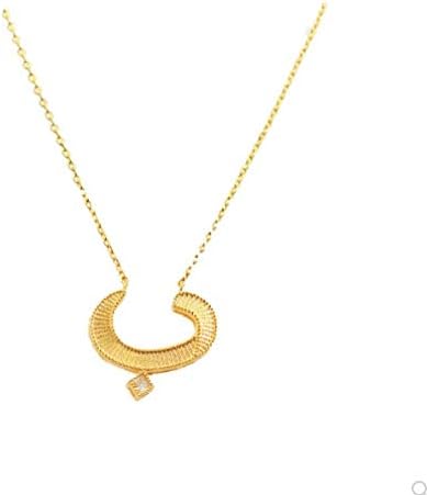 TTDAltd Necklace Women's Fashion Necklace Solid Color Arabic Letter Necklace Accessory