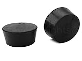 3 Pack - CleverDelights Solid Rubber Stoppers - Size 11 - 56mm x 48mm - 25mm Long - Lab Scientific #11