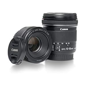 Canon Portrait and Travel Two Lens Kit with 50mm f/1.8 and 10-18mm Lenses,Black - 0570C014