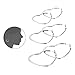 Flongo Women's 6PCS Charm Stainless Steel Heart Shape Huggie Hinged Earring