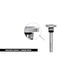 Amana Tool 45668   Cortador de suelos recto con punta de carburo (1 1 4 D x 1 4 CH x 1 4" SHK con rodamiento de bolas superior)