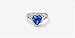 Neoglory Platinum Plated Blue Ocean Heart Crystal Engagement Rings Size 7