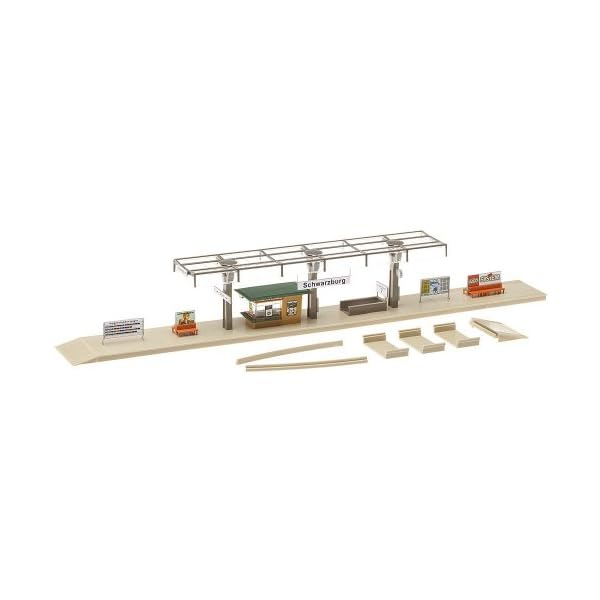 FALLER 120188 - Bahnsteig mit Kiosk, 53 mm
