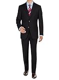 Bianco B Men's Suit Sharkskin Two Button Jacket Modern Fit Suit Blazer & Pants